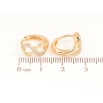 Серьги Xuping Позолота 18K колечки Восьмерки с кристаллами фото №2 Серьги Xuping Позолота 18K колечки Восьмерки с кристаллами фото №2