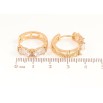 Серьги Xuping Позолота 18K колечки Узор с кристаллами фото №2