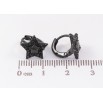 Серьги Xuping Позолота Black (черное золото) колечки Звезды с черными кристаллами фото №2