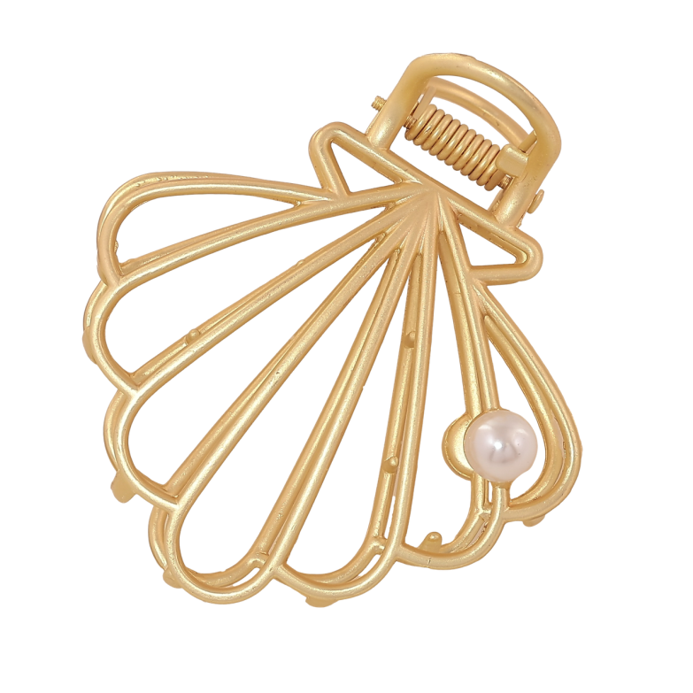 Краб металевий «Мушля з перлиною, матове покриття» довжина 5.5х6см фото №17