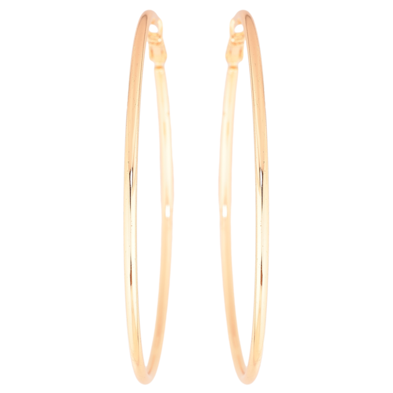Сережки Xuping M&L Колір 18K кільця (конго) «Класика» ø 6,5 см фото №3 Сережки Xuping M&L Колір 18K кільця (конго) «Класика» ø 6,5 см фото №3