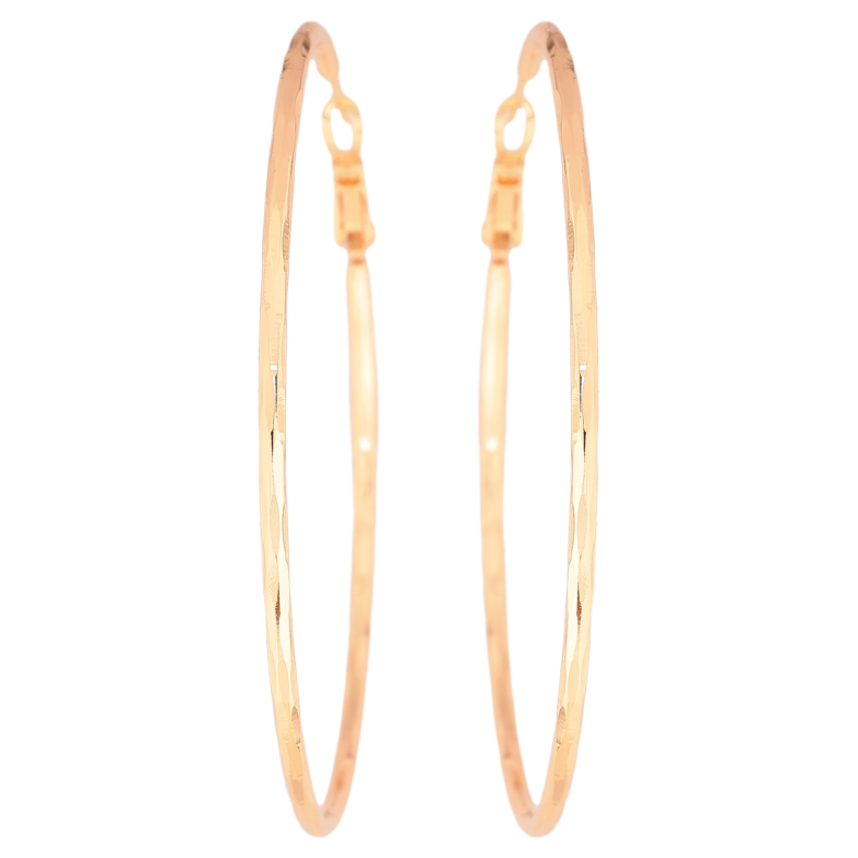 Сережки Xuping M&L Колір 18K кільця (конго) «Декоративний візерунок» ø 6,5см фото №3