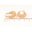 Сережки Xuping M&L Колір 18K замок-шпилька «Різьблений візерунок» ø 2см фото №2