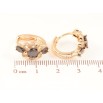 Серьги Xuping M&L Цвет 18K колечки Узор с черными кристаллами фото №2 Серьги Xuping M&L Цвет 18K колечки Узор с черными кристаллами фото №2