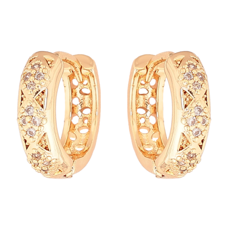 Серьги Xuping M&L Цвет 18K колечки Узор с кристаллами фото №22 Серьги Xuping M&L Цвет 18K колечки Узор с кристаллами фото №22