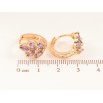 Сережки Xuping M&L Колір 18K колечка «Візерунок з бузковими кристалами» фото №2