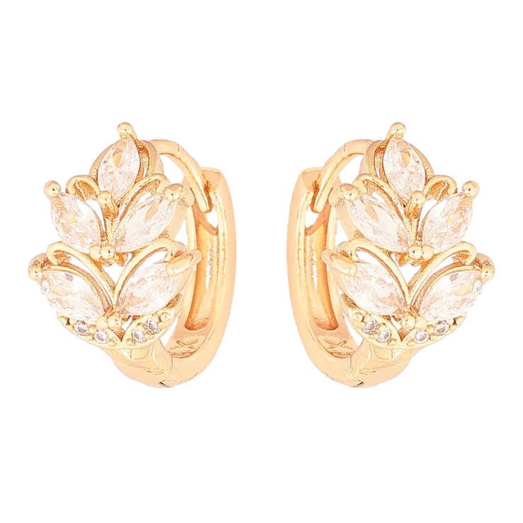 Серьги Xuping M&L Цвет 18K колечки Узор с кристаллами фото №23 Серьги Xuping M&L Цвет 18K колечки Узор с кристаллами фото №23
