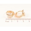 Серьги Xuping M&L Цвет 18K колечки Кристальные цветочки фото №2