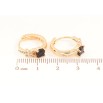 Серьги Xuping M&L Цвет 18K колечки Узор с черным кристаллом фото №2 Серьги Xuping M&L Цвет 18K колечки Узор с черным кристаллом фото №2