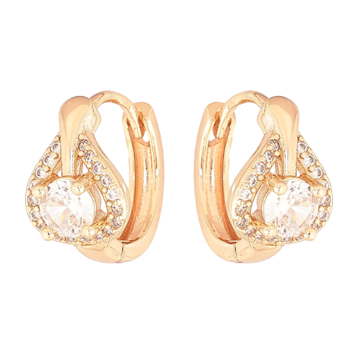 Сережки Xuping M&L Колір 18K колечка «Візерунок з кристалами» фото №23 Сережки Xuping M&L Колір 18K колечка «Візерунок з кристалами» фото №23