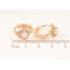 Сережки Xuping M&L Колір 18K колечка «Візерунок з кристалами» фото №2 Сережки Xuping M&L Колір 18K колечка «Візерунок з кристалами» фото №2