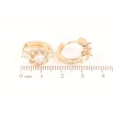 Серьги Xuping M&L Цвет 18K колечки Цветочки с кристаллами фото №2
