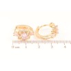Сережки Xuping M&L Колір 18K колечка «Квіточки з рожевими кристалами» фото №2
