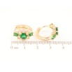 Серьги Xuping M&L Цвет 18K колечки Цветочки с зелеными кристаллами фото №2 Серьги Xuping M&L Цвет 18K колечки Цветочки с зелеными кристаллами фото №2