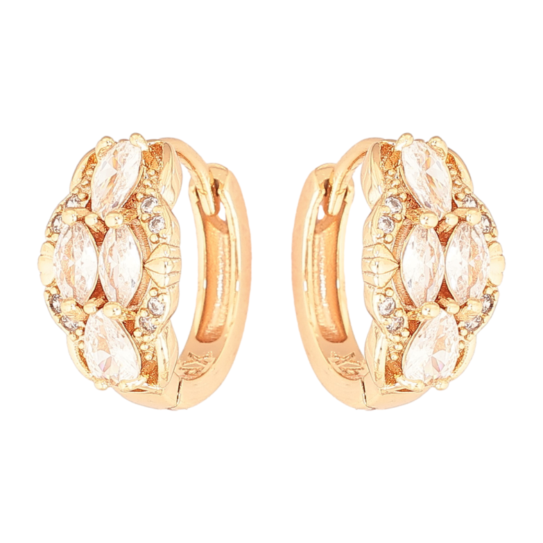 Сережки Xuping M&L Колір 18K колечка «Візерунок з кристалами» фото №16