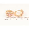 Серьги Xuping M&L Цвет 18K колечки Узор с розовыми кристаллами фото №2 Серьги Xuping M&L Цвет 18K колечки Узор с розовыми кристаллами фото №2