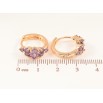 Сережки Xuping M&L Колір 18K колечка «Візерунок з бузковими кристалами» фото №2 Сережки Xuping M&L Колір 18K колечка «Візерунок з бузковими кристалами» фото №2