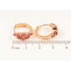 Серьги Xuping M&L Цвет 18K колечки Узор с красными кристаллами фото №2