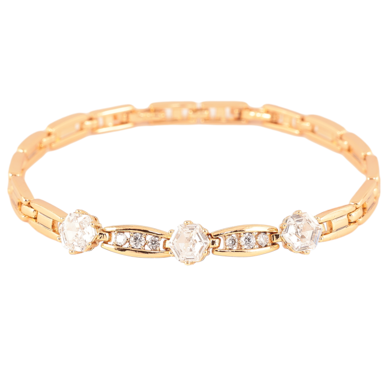 Браслет Xuping Позолота 18K «Візерунок з кристалами» розмір з доп. замком 18,20см х 5-7мм фото №17