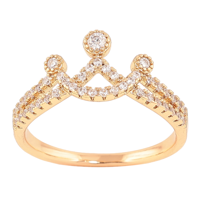 Каблучка Xuping Позолота 18K «Кришталева корона» фото №4 Каблучка Xuping Позолота 18K «Кришталева корона» фото №4
