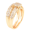 Каблучка Xuping Позолота 18K «Подвійне з вензельним візерунком і кристалами» фото №2 Каблучка Xuping Позолота 18K «Подвійне з вензельним візерунком і кристалами» фото №2