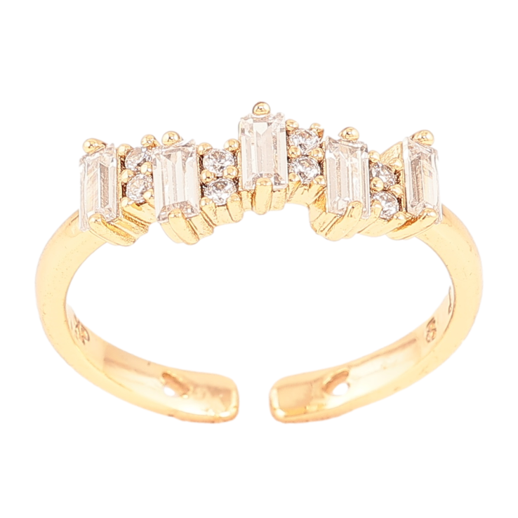 Каблучка Xuping Позолота 18K «Візерунок з кристалами» фото №8 Каблучка Xuping Позолота 18K «Візерунок з кристалами» фото №8