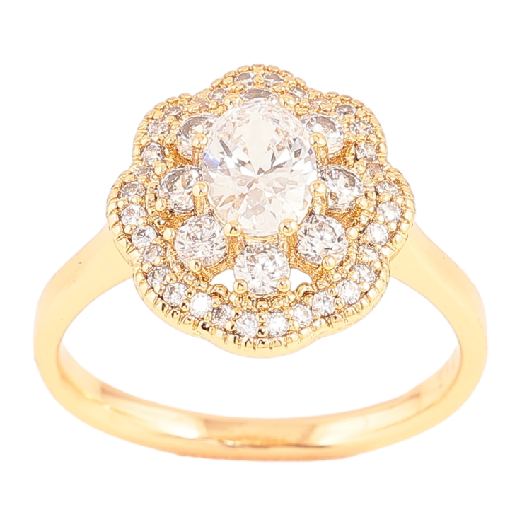 Каблучка Xuping Позолота 18K «Візерунок з інкрустацією кристалами» фото №19 Каблучка Xuping Позолота 18K «Візерунок з інкрустацією кристалами» фото №19