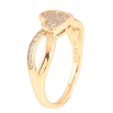 Каблучка Xuping Позолота 18K «Сердечко з кристалами» фото №2 Каблучка Xuping Позолота 18K «Сердечко з кристалами» фото №2
