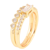 Каблучка Xuping Позолота 18K «Подвійне з доріжками кристалів» фото №3 Каблучка Xuping Позолота 18K «Подвійне з доріжками кристалів» фото №3