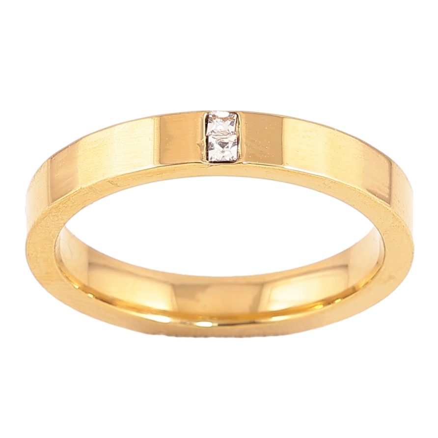 Кольцо Xuping TTM Stainless Steel Цвет 14К Вставка кристаллы, шир. 3.5мм фото №1 Кольцо Xuping TTM Stainless Steel Цвет 14К Вставка кристаллы, шир. 3.5мм фото №1