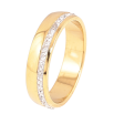 Каблучка Xuping TTM Stainless Steel Колір 14К «Доріжка кристалів, шир. 5мм» фото №2 Каблучка Xuping TTM Stainless Steel Колір 14К «Доріжка кристалів, шир. 5мм» фото №2