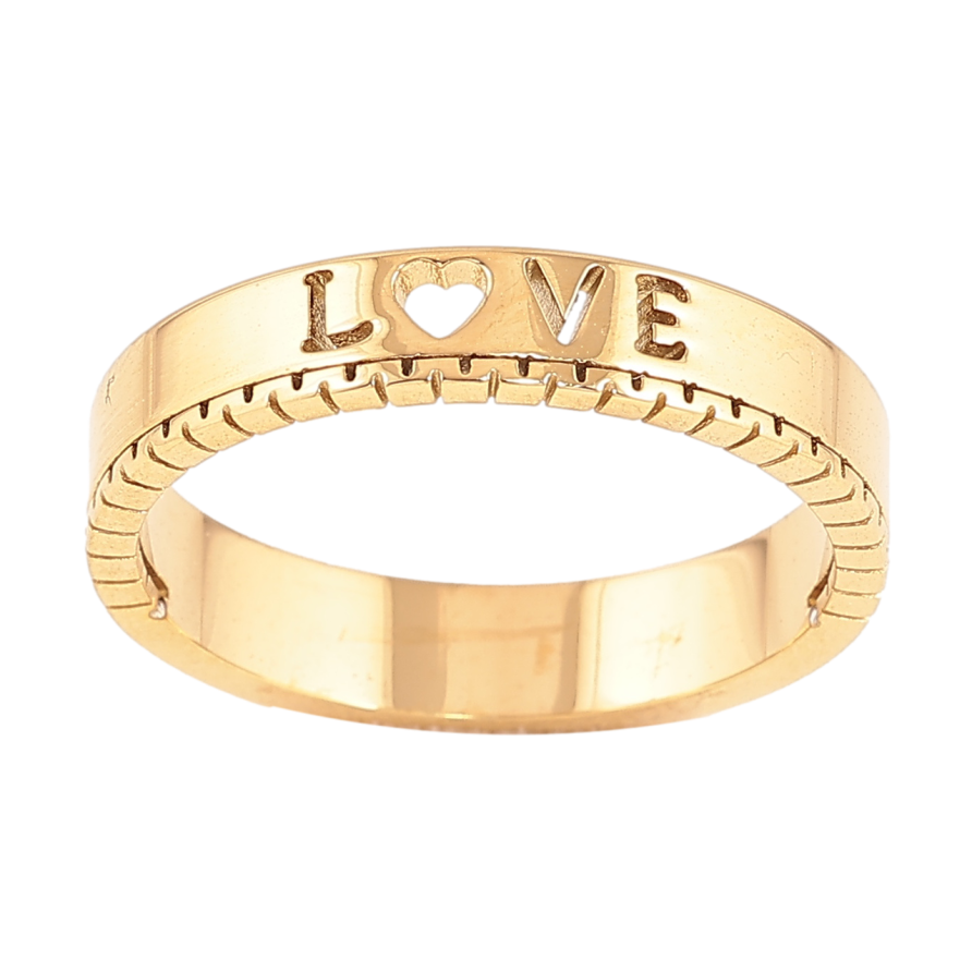 Каблучка Xuping TTM Stainless Steel Колір 14К Love, шир. 4мм фото №1