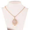 Кулон на ланцюжку Xuping Позолота 18K «Крапелька з інкрустацією кристалами і перлиною» довжина 50см х 2,5мм фото №2