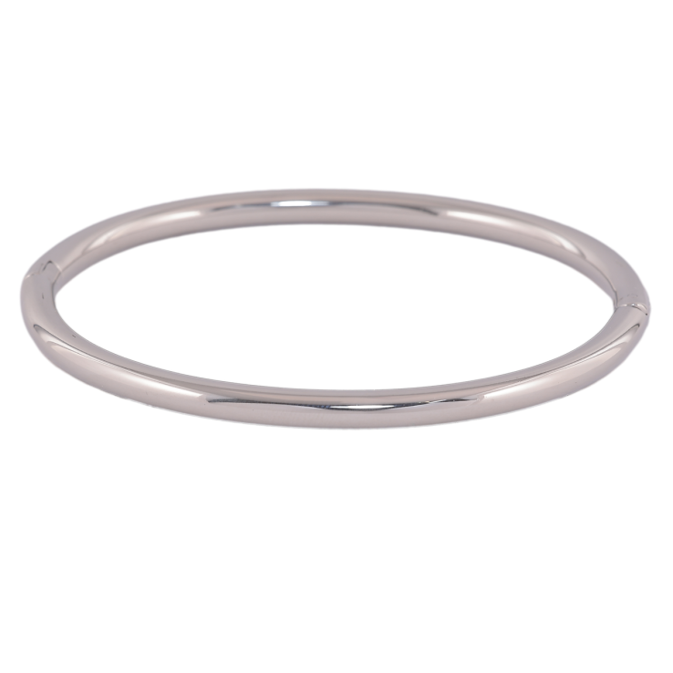 Браслет Xuping ТТМ Stainless Steel колір Родій «Класика» ø 6см х 4мм фото №4