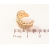 Сережки Xuping Позолота 18K моно-кафа «Декоративний візерунок з кришталевими доріжками» фото №2 Сережки Xuping Позолота 18K моно-кафа «Декоративний візерунок з кришталевими доріжками» фото №2