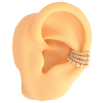 Сережки Xuping Позолота 18K моно-кафа «Декоративний візерунок з кришталевими доріжками» фото №3 Сережки Xuping Позолота 18K моно-кафа «Декоративний візерунок з кришталевими доріжками» фото №3