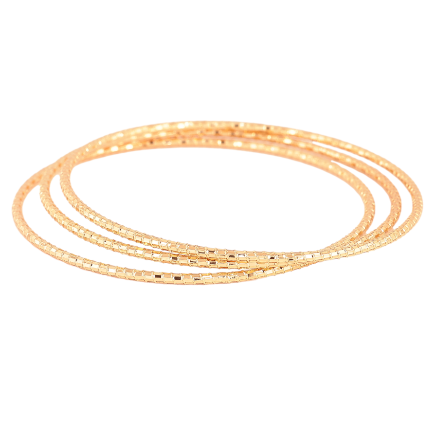 Браслет Xuping Позолота 18K Классика с узором, 3шт ø 6,5см фото №1 Браслет Xuping Позолота 18K Классика с узором, 3шт ø 6,5см фото №1