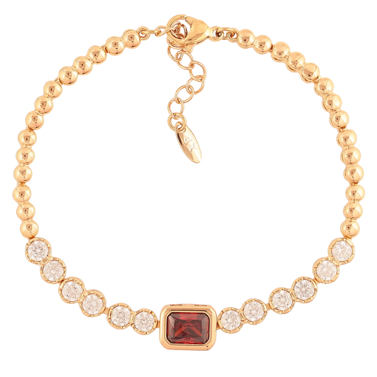 Браслет Xuping Позолота 18K Кристальная дорожка с красным кр-м размер с доп. цепочкой 17,5-20,5см х 3-8мм фото №18 Браслет Xuping Позолота 18K Кристальная дорожка с красным кр-м размер с доп. цепочкой 17,5-20,5см х 3-8мм фото №18