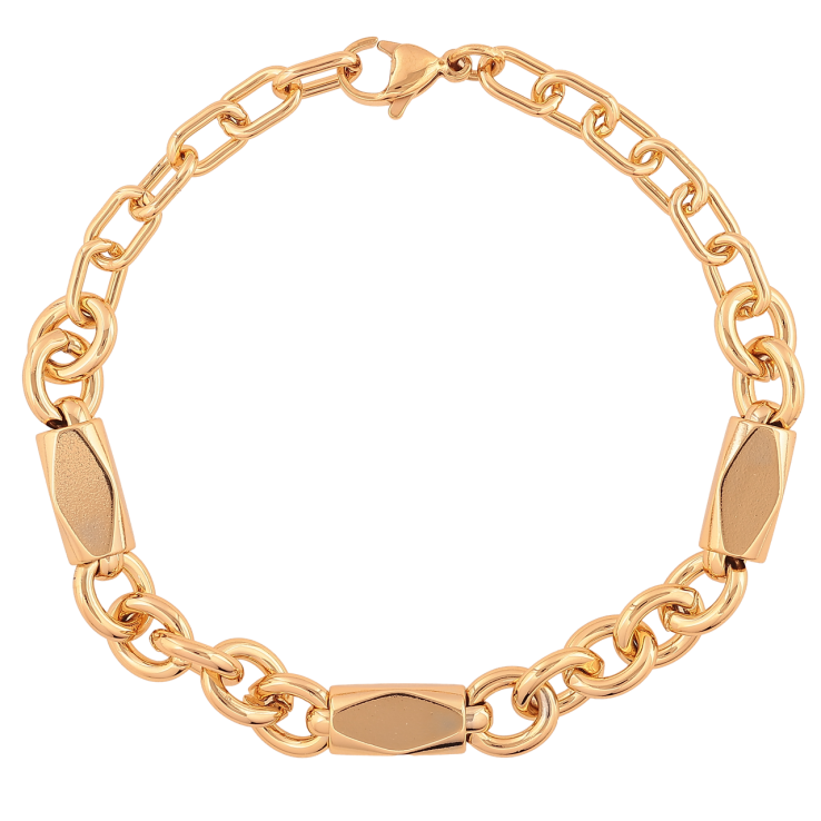 Браслет Xuping Позолота 18K «Ланцюжок з декоративними вставками» розмір 19,5см х 5-8мм фото №16