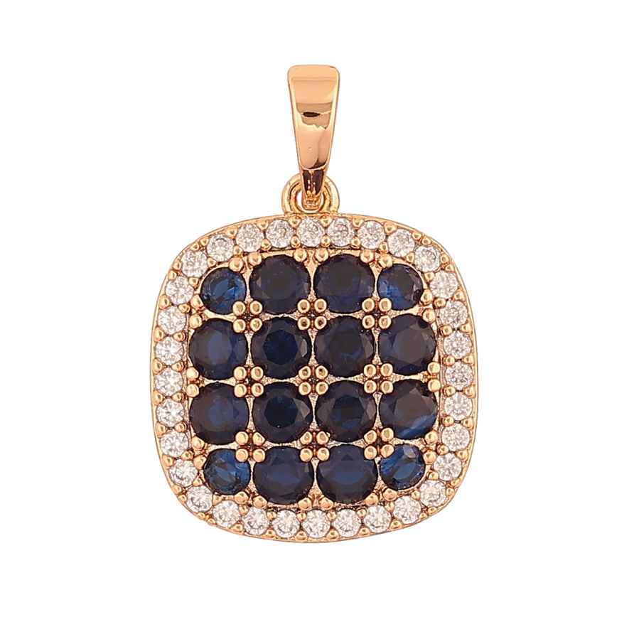 Кулон Xuping Позолота 18K «Інкрустація синіми кристалами» для ланцюжка до 6мм фото №1 Кулон Xuping Позолота 18K «Інкрустація синіми кристалами» для ланцюжка до 6мм фото №1