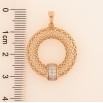 Кулон Xuping Позолота 18K «Різьблене кільце з кристалами» для ланцюжка до 5мм фото №2