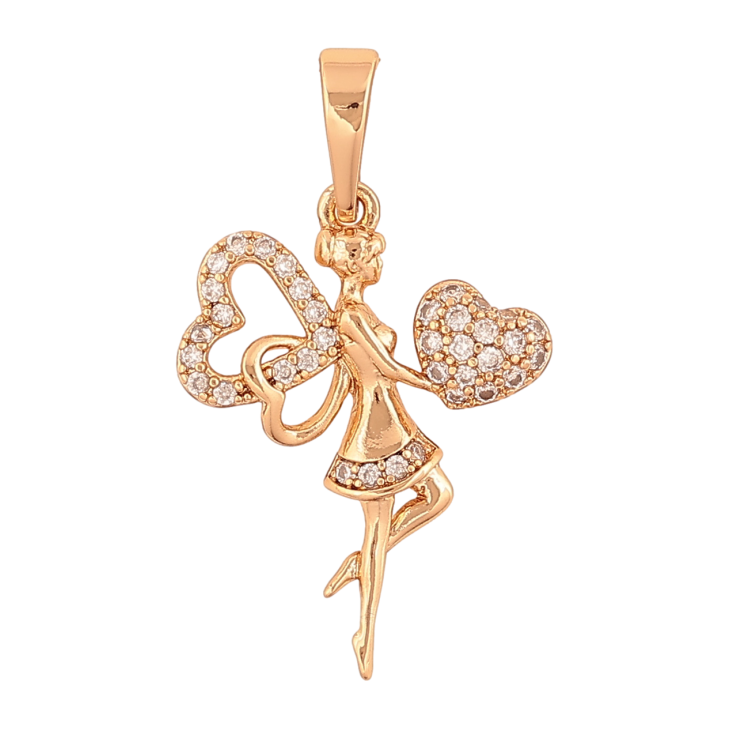 Кулон Xuping Позолота 18K «Фея з сердечком» для ланцюжка до 6мм фото №15