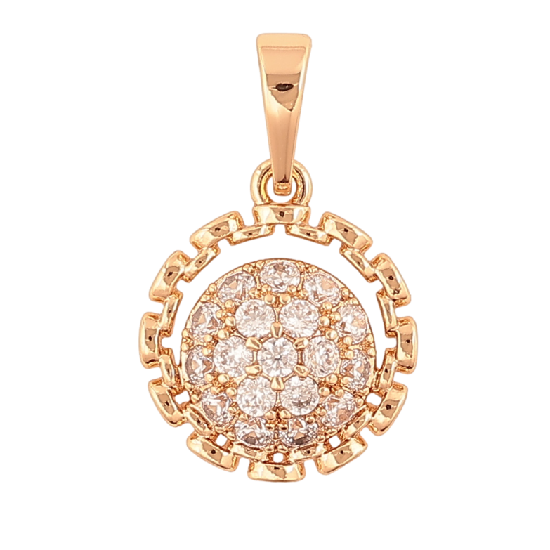 Кулон Xuping Позолота 18K «Візерунок з інкрустацією кристалами» для ланцюжка до 6мм фото №6 Кулон Xuping Позолота 18K «Візерунок з інкрустацією кристалами» для ланцюжка до 6мм фото №6