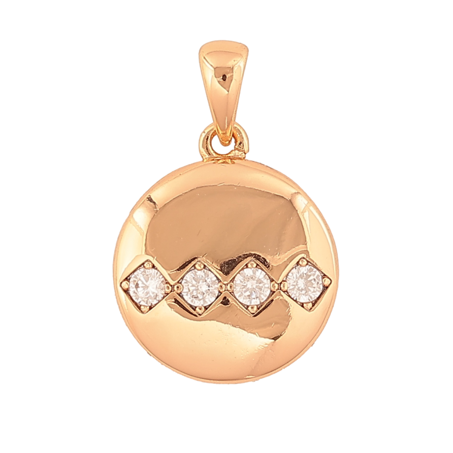 Кулон Xuping Позолота 18K «Коло з кристалами» для ланцюжка до 4мм фото №1 Кулон Xuping Позолота 18K «Коло з кристалами» для ланцюжка до 4мм фото №1