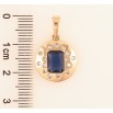Кулон Xuping Позолота 18K «Візерунок з синім кристалом» для ланцюжка до 6мм фото №2
