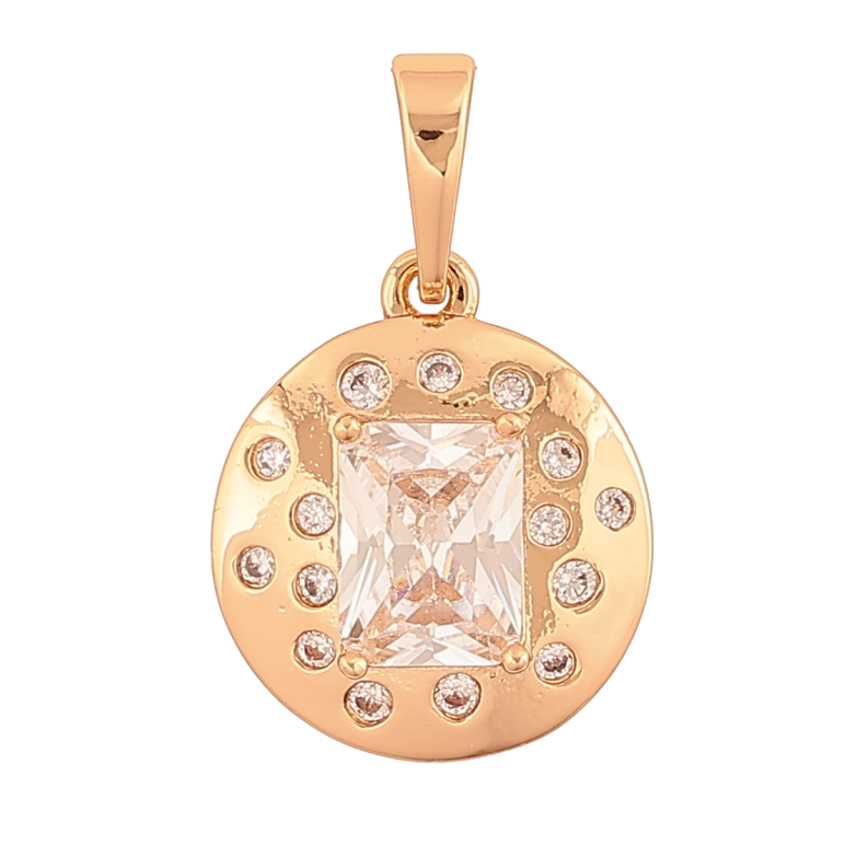 Кулон Xuping Позолота 18K «Візерунок з кристалом» для ланцюжка до 6мм фото №2