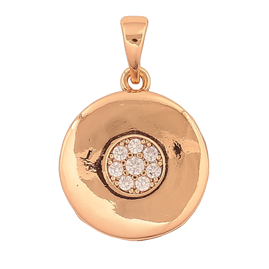Кулон Xuping Позолота 18K «Коло з кристалами» для ланцюжка до 5мм фото №1 Кулон Xuping Позолота 18K «Коло з кристалами» для ланцюжка до 5мм фото №1