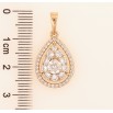 Кулон Xuping Позолота 18K «Крапелька з інкрустацією кристалами» для ланцюжка до 6мм фото №2