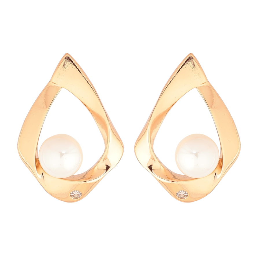Серьги Xuping Позолота 18K пусеты Декоративные капельки с жемчужинами фото №1 Серьги Xuping Позолота 18K пусеты Декоративные капельки с жемчужинами фото №1