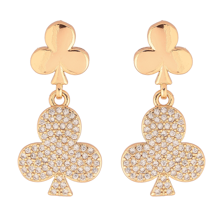 Серьги Xuping Позолота 18K пусеты Трефы фото №11 Серьги Xuping Позолота 18K пусеты Трефы фото №11